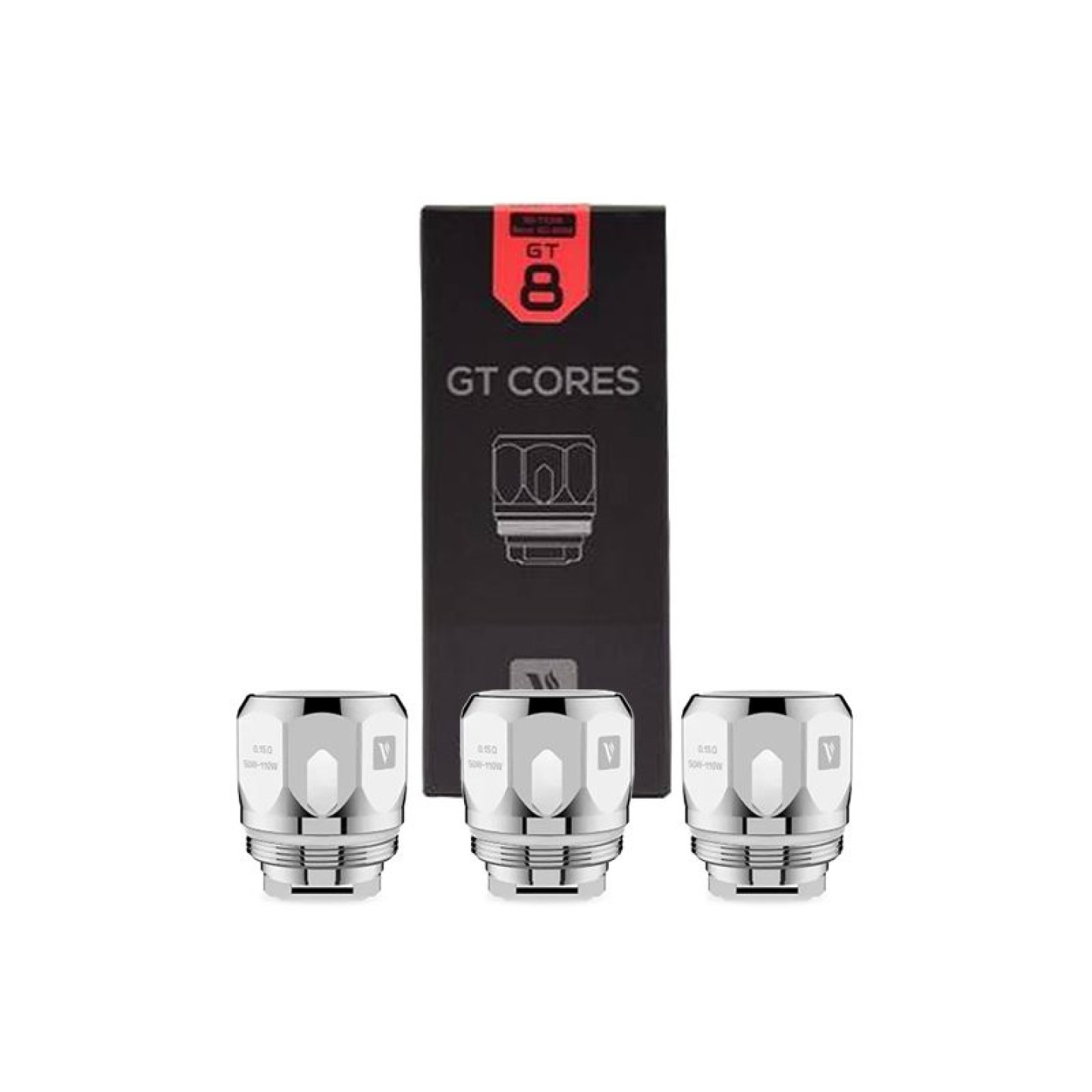 Boîte de 3 résistances GT8 Core Vaporesso 0.15 ohm et les résistances