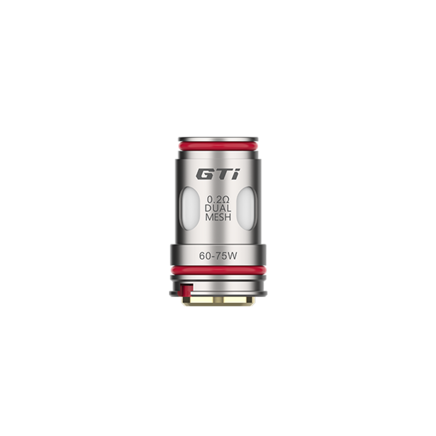 Résistance GTi Dual Mesh Vaporesso 0.2 ohm en gros plan, puissance gravée