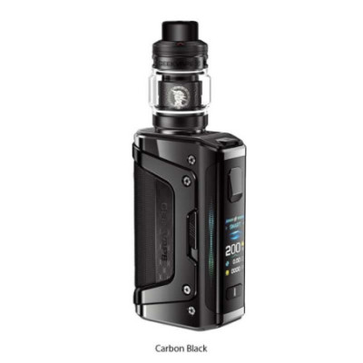 Kit Aegis Legend 5 Geekvape coloris Carbon Black avec clearomiseur Zeus Sub-Ohm 5, vue de face