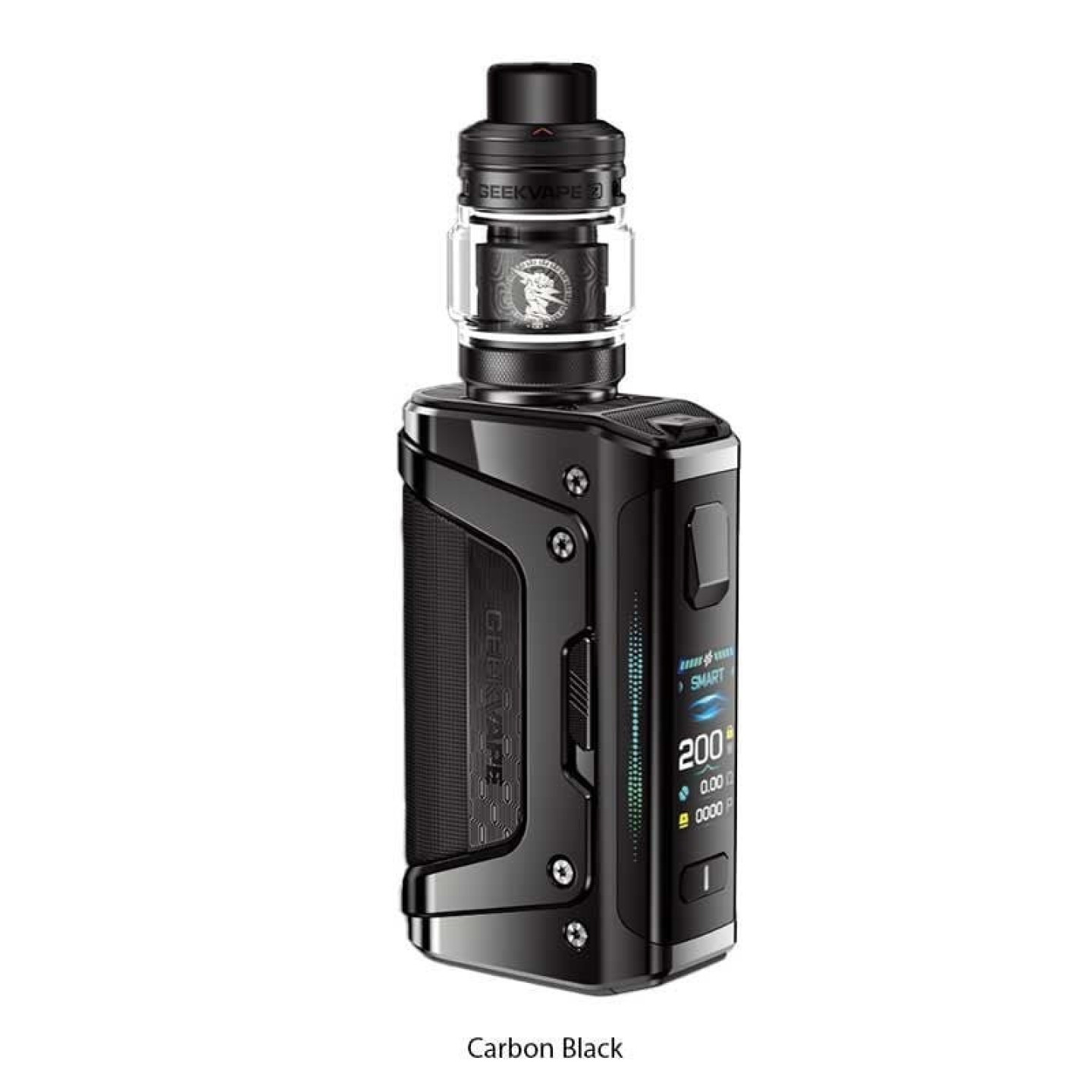 Kit Aegis Legend 5 Geekvape coloris Carbon Black avec clearomiseur Zeus Sub-Ohm 5, vue de face