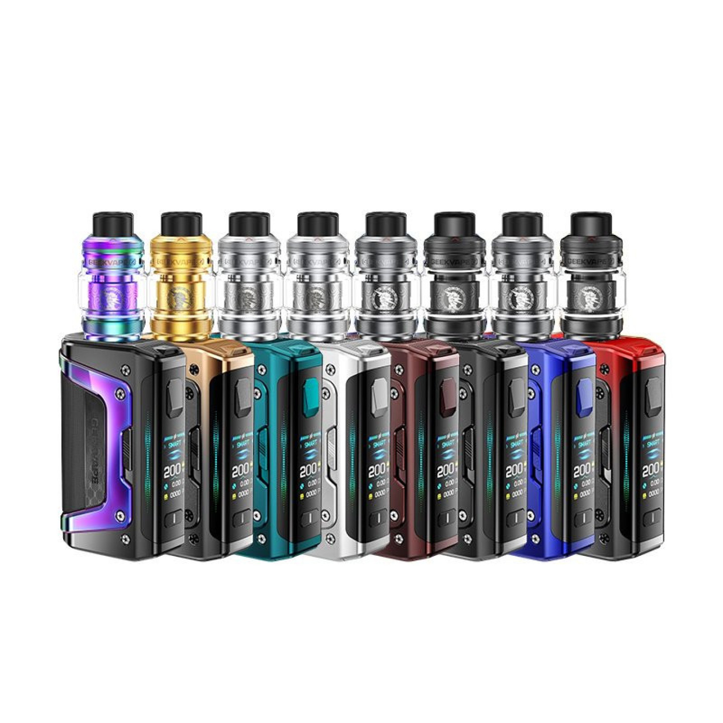 Gamme de coloris du kit Aegis Legend 5 Geekvape alignée