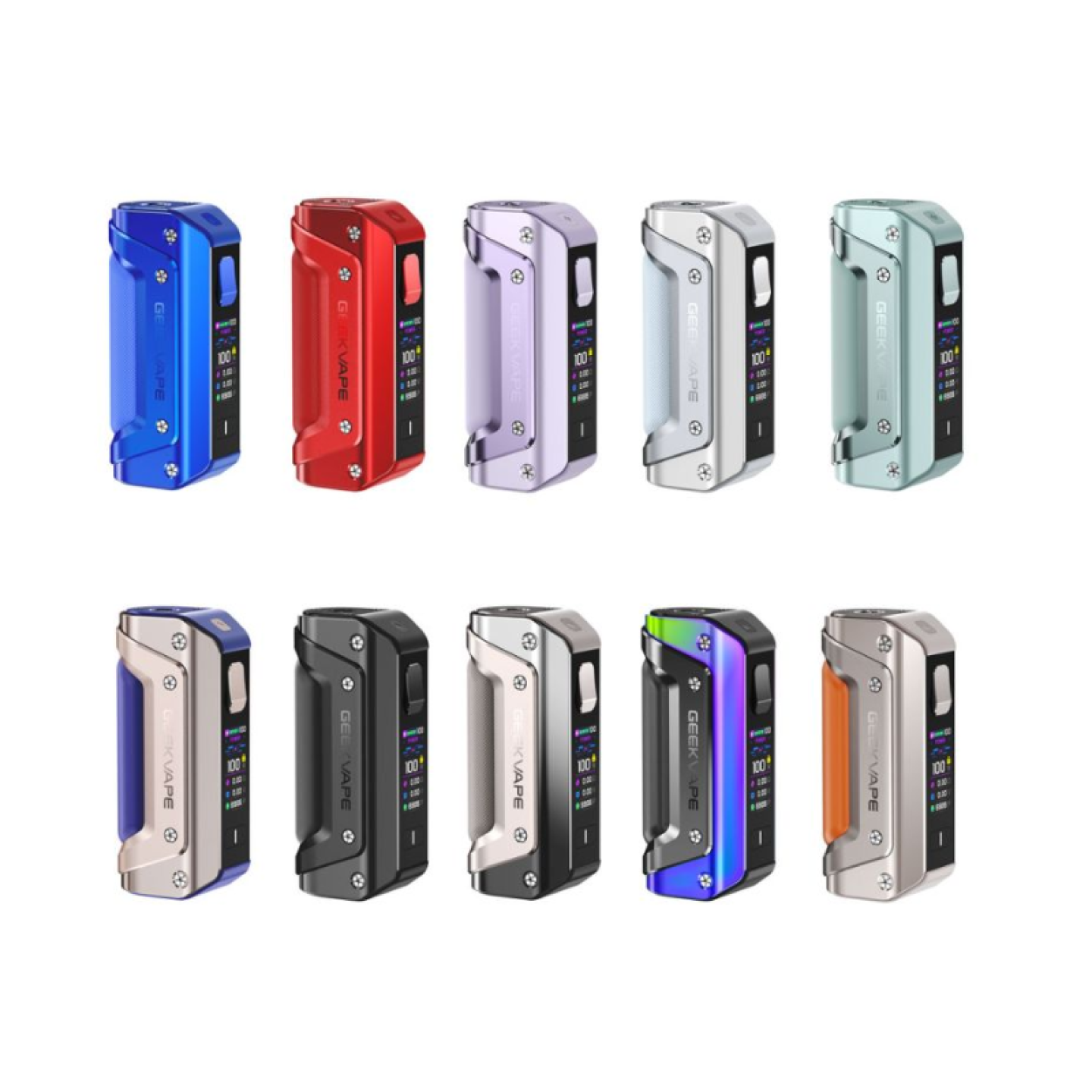 Les dix coloris de la box Aegis Solo 3 3000 mAh Geekvape