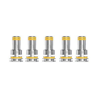 Cinq résistances B MTL Geekvape alignées, vue de face