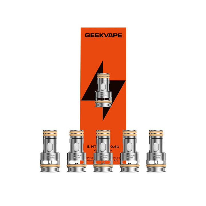 Boîte orange B MTL Coil 0.6 ohm Geekvape et cinq résistances