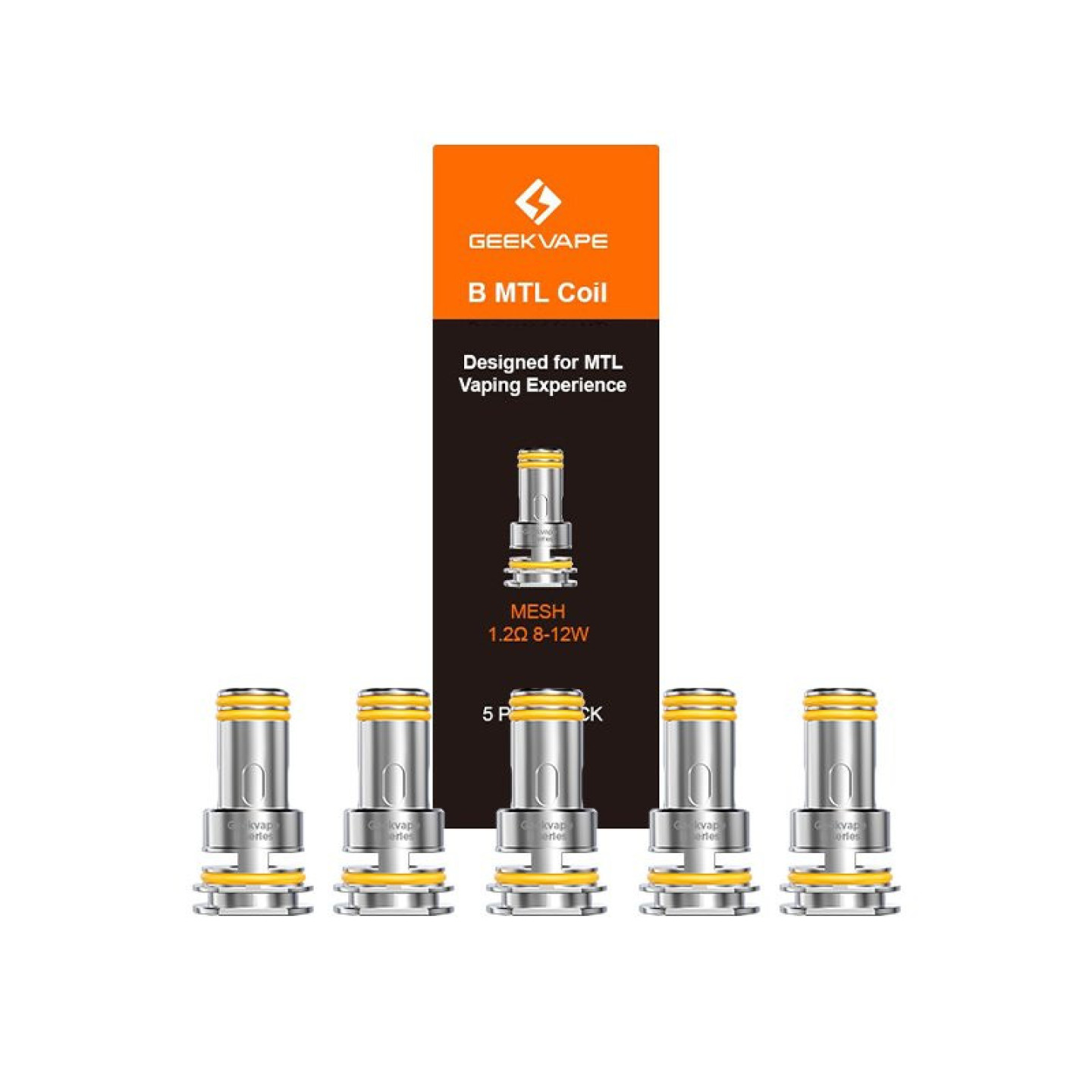 Boîte de 5 résistances B MTL Geekvape mesh 1.2 ohm et les résistances