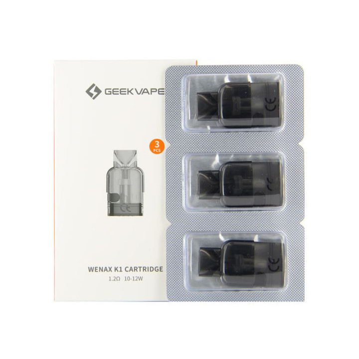Boîte de 3 cartouches Wenax K1 Geekvape 1.2 ohm sous blister