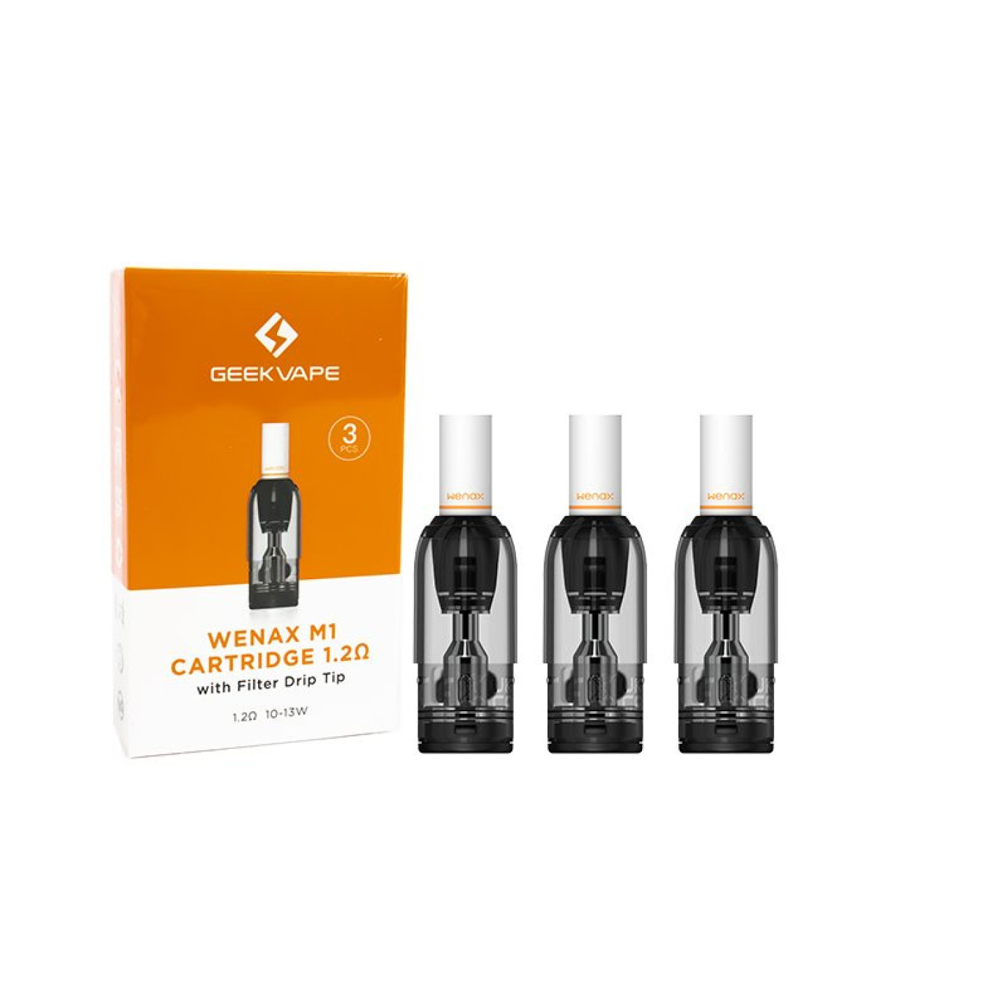 Boîte de 3 cartouches Wenax M1 Filter Geekvape 1.2 ohm et ses cartouches