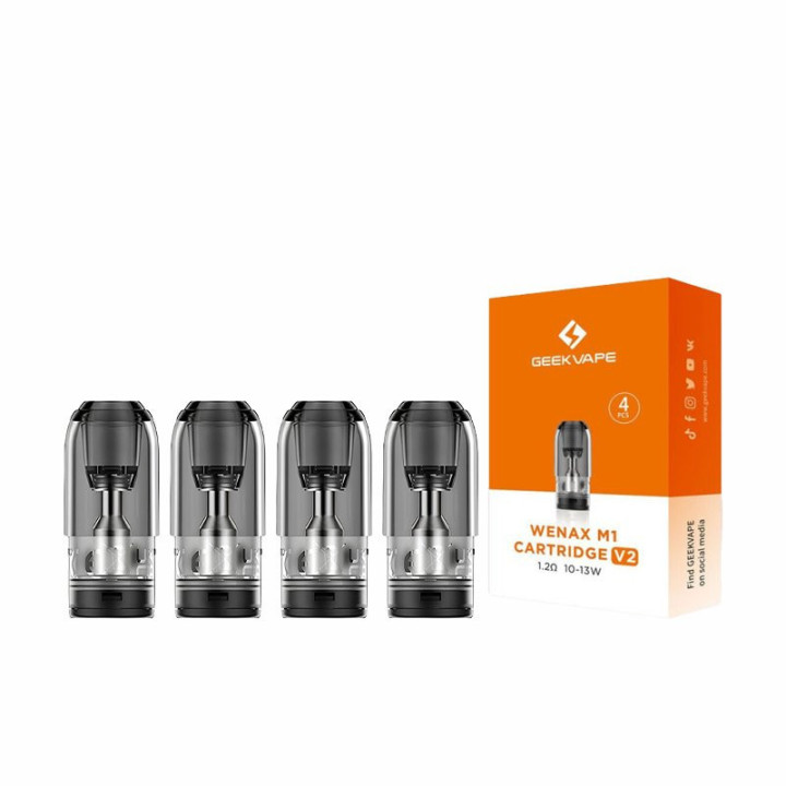 Boîte de 4 cartouches Wenax M1 V2 Geekvape 1.2 ohm