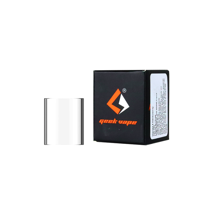 Verre droit du Z Nano MTL Geekvape à côté de sa boîte noire