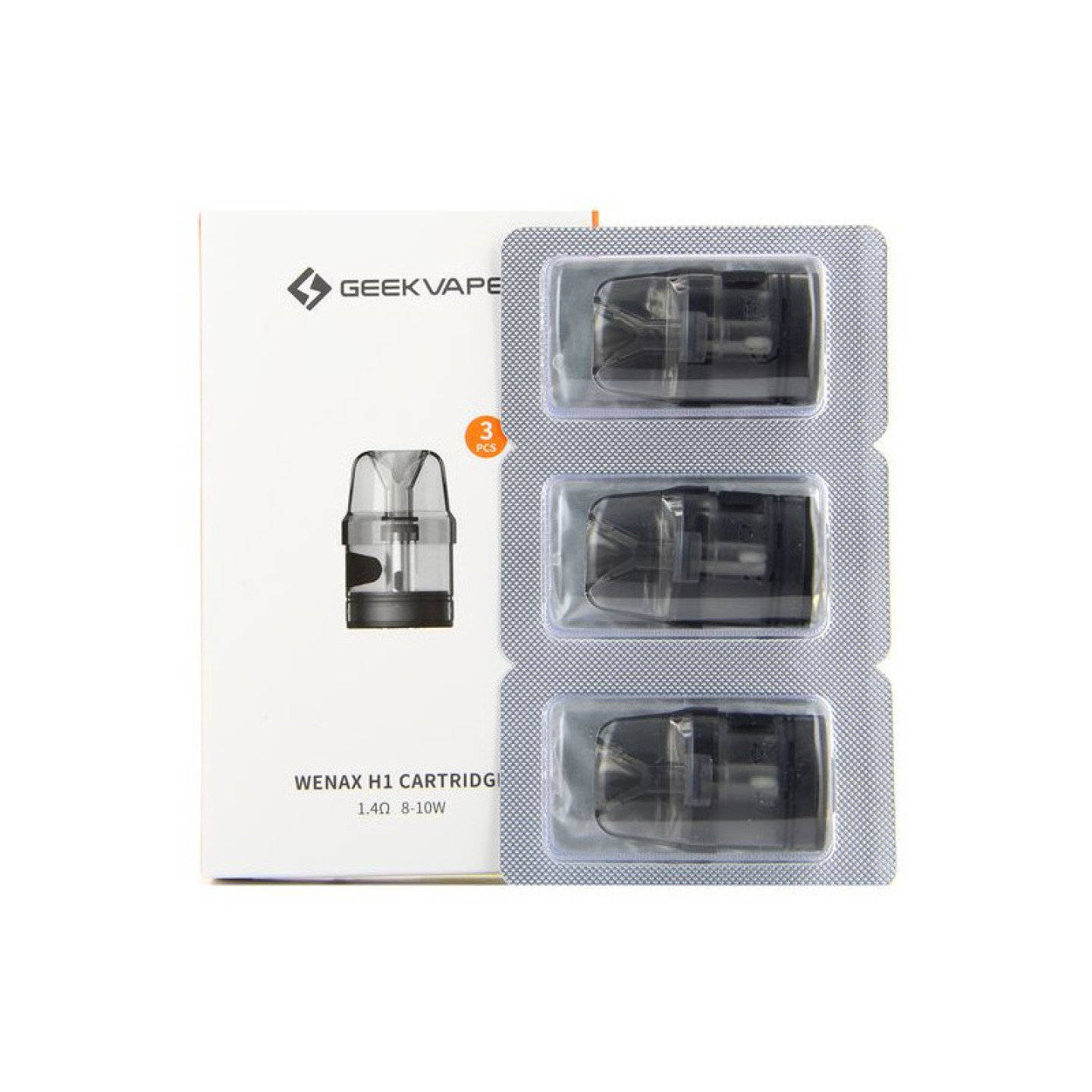 Boîte de 3 cartouches Wenax H1 Geekvape 1.4 ohm sous blister