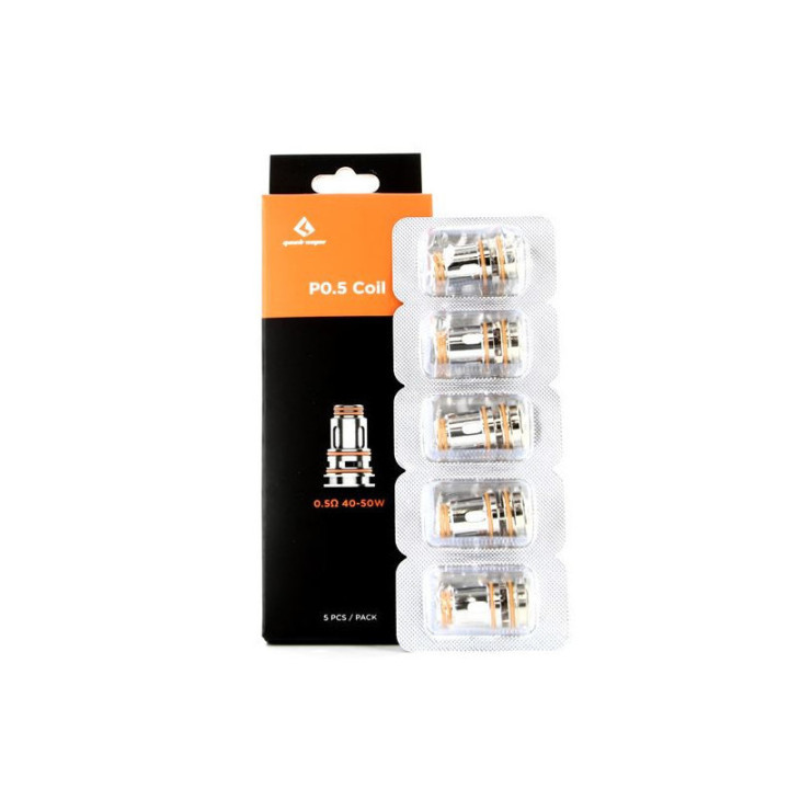 Boîte de résistances P Series Geekvape 0.5 ohm et cinq têtes sous blister
