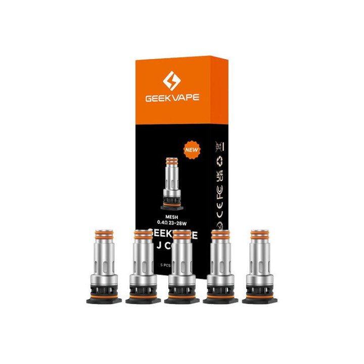 Boîte de 5 résistances J Series Geekvape 0.4 ohm (23 à 28 W)