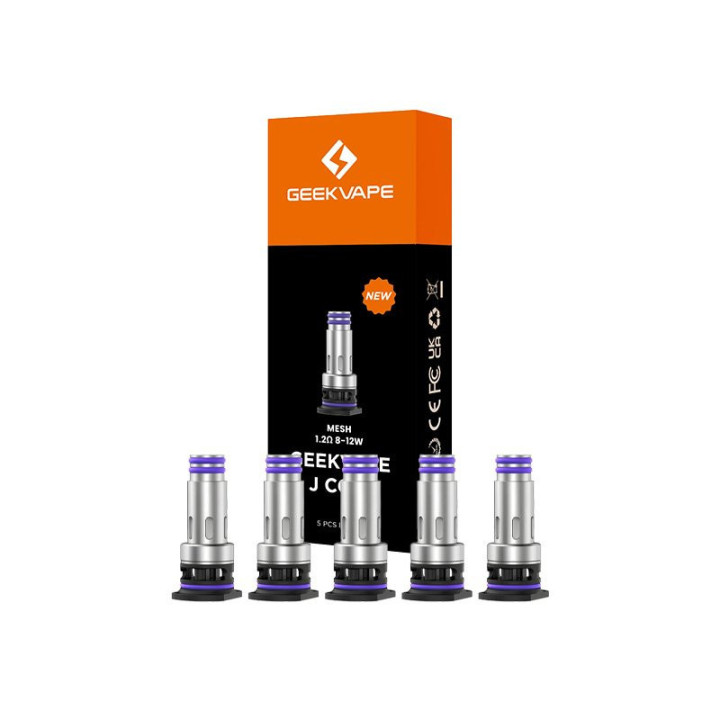 Boîte de 5 résistances J Series Geekvape 1.2 ohm (8 à 12 W)