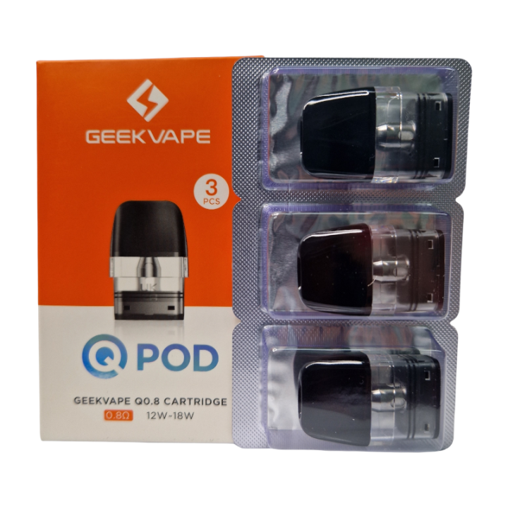 Boîte de trois cartouches Q 2 ml Geekvape 0.8 ohm et son blister