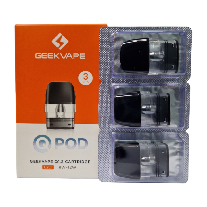 Boîte de trois cartouches Q 2 ml Geekvape 1.2 ohm et son blister