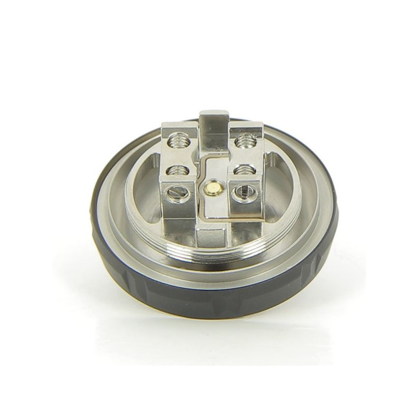 Plateau du Zeus X RTA Geekvape vu de biais, bornes et canaux de coton
