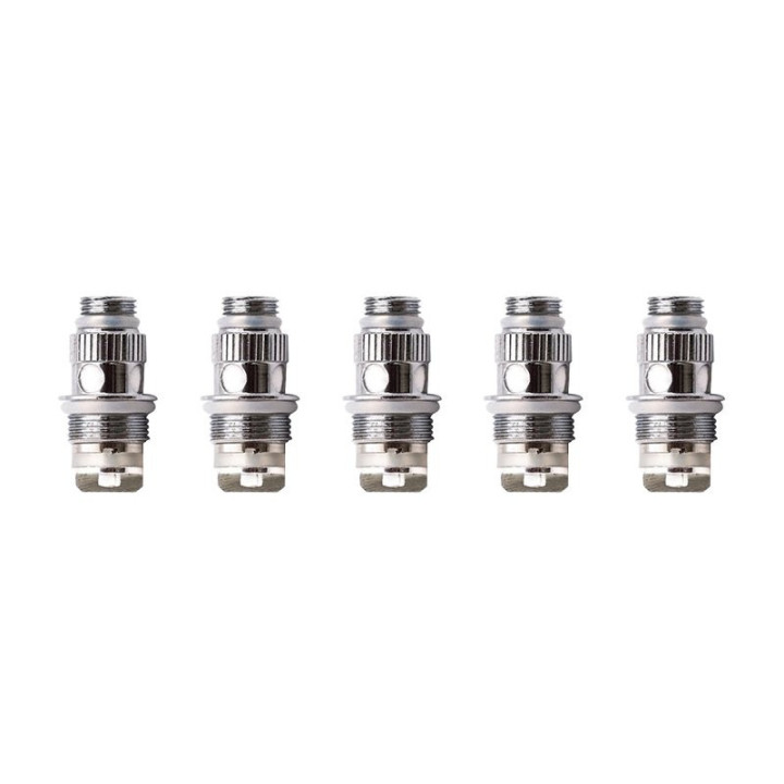 Cinq résistances NS Geekvape alignées, vue de face