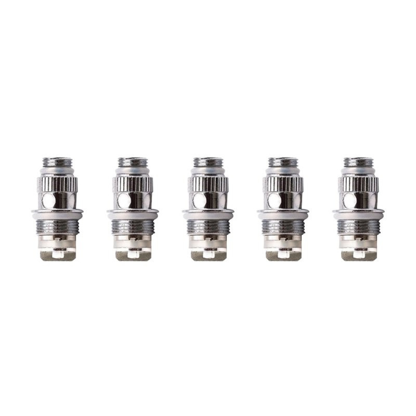 Cinq résistances NS Geekvape alignées, vue de face