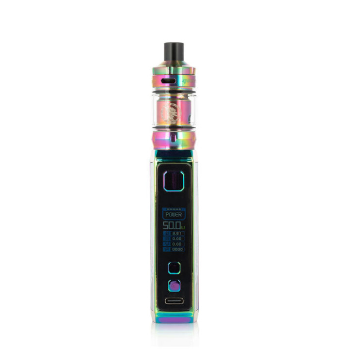 Kit Z50 Geekvape coloris Rainbow, face avant avec l'écran couleur et le port USB-C