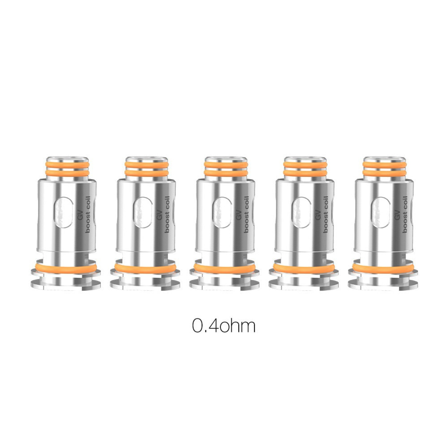 Cinq résistances B Series Geekvape 0.4 ohm version classique, vue de face