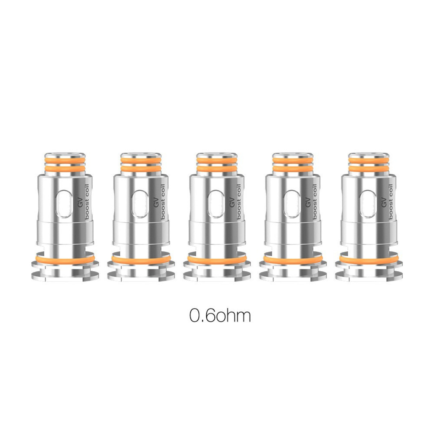 Cinq résistances B Series Geekvape 0.6 ohm version classique, vue de face