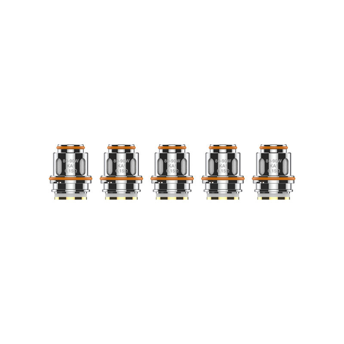 Cinq résistances Z Series Geekvape 0.15 ohm gravées KA1 et 80-90 W