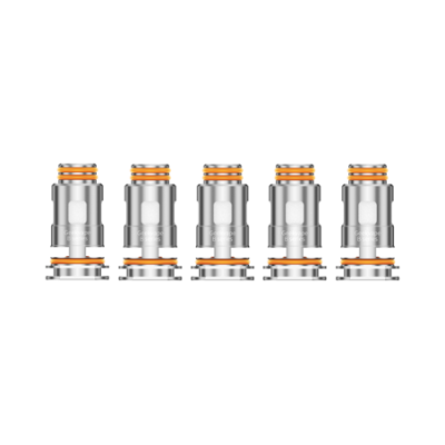 Cinq résistances B Boost Geekvape en mesh, vue de face