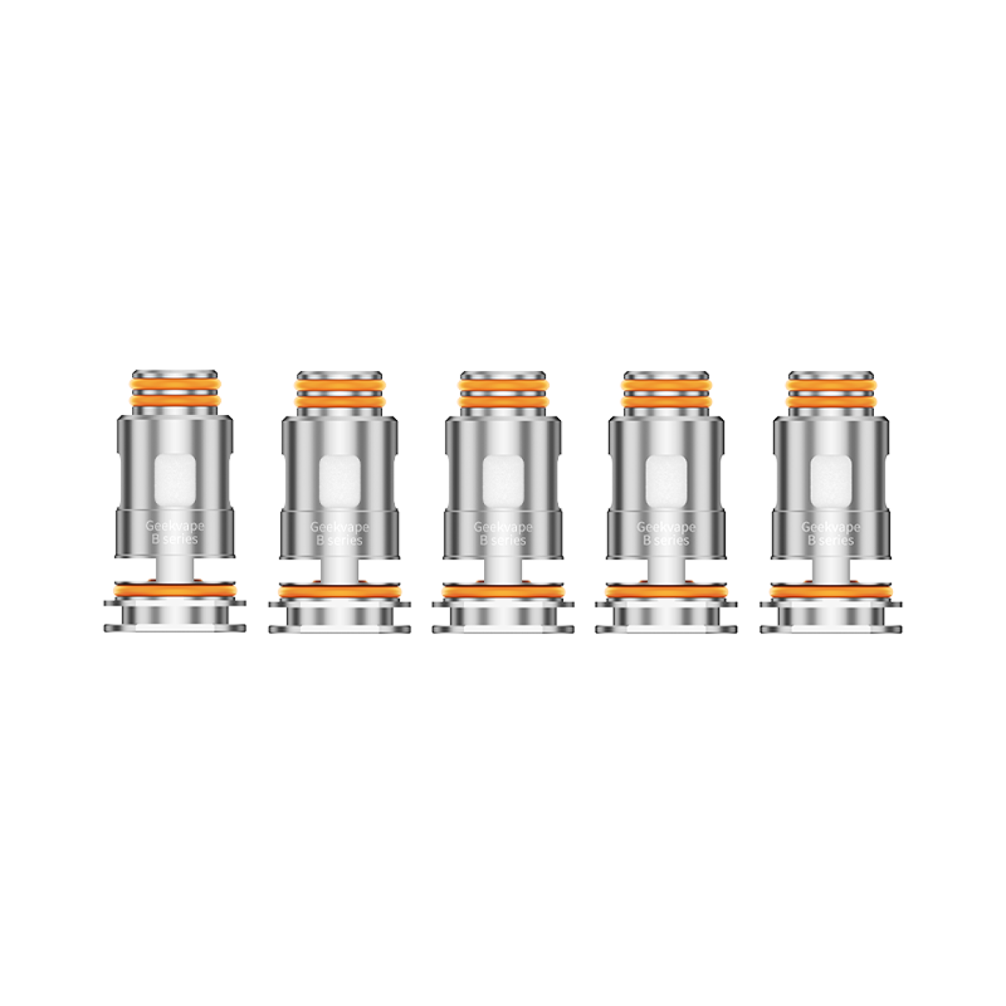 Cinq résistances B Boost Geekvape en mesh, vue de face