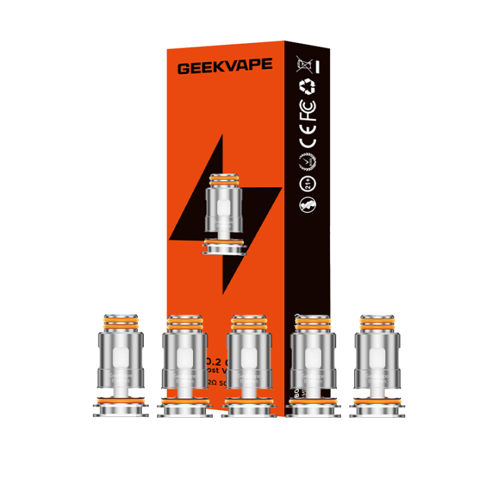 Boîte de 5 résistances B Boost Geekvape 0.2 ohm avec les résistances devant