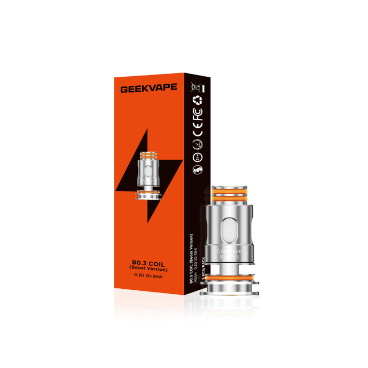 Étui orange B0.3 Coil Boost Version Geekvape 0.3 ohm et une résistance
