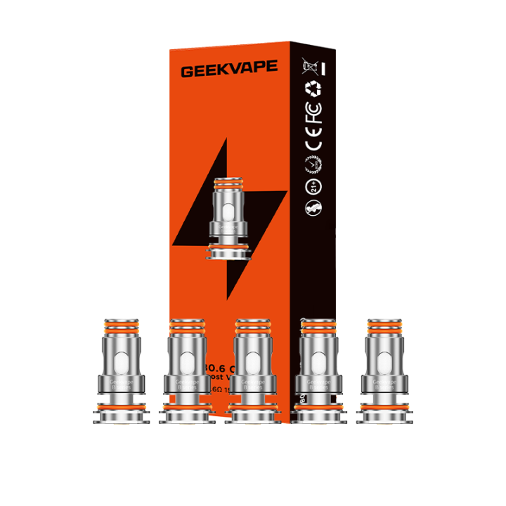 Boîte de 5 résistances B Boost Geekvape 0.6 ohm avec les résistances devant