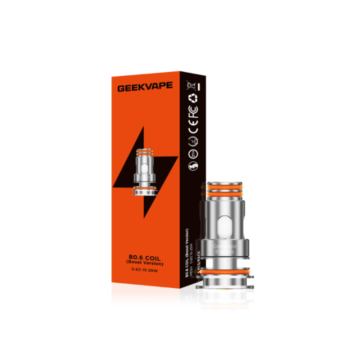 Étui orange B0.6 Coil Boost Version Geekvape 0.6 ohm et une résistance