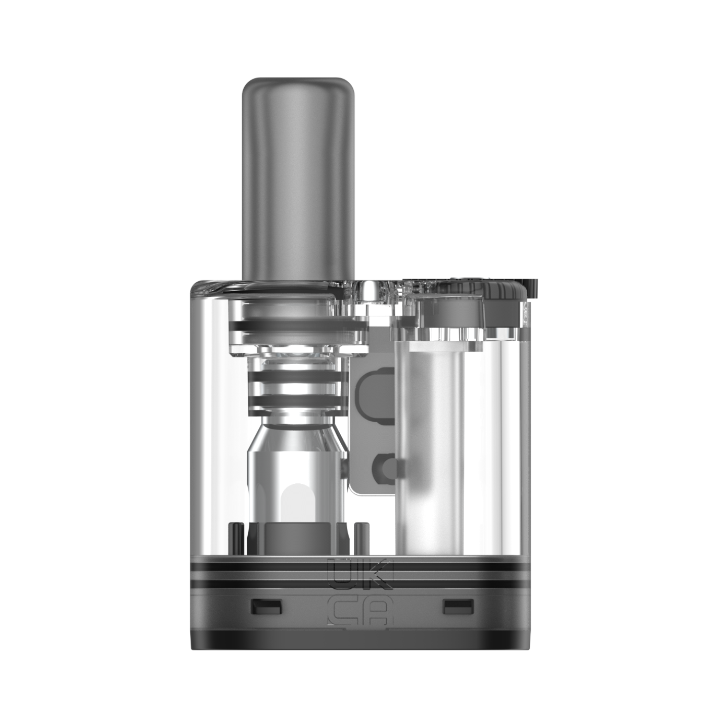 Cartouche Soul Geekvape de première génération, réservoir transparent et base grise, vue de face