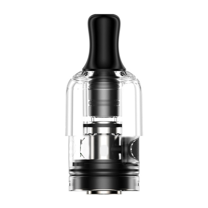 Cartouche Wenax S Geekvape seule, paroi transparente et embout noir, vue de face