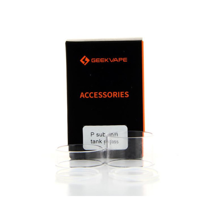 Verres droits du clearomiseur P Subohm Geekvape devant leur boîte