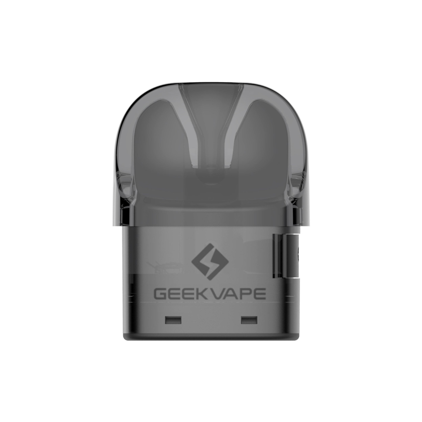 Cartouche U Geekvape seule, réservoir fumé et logo sur la base, vue de face