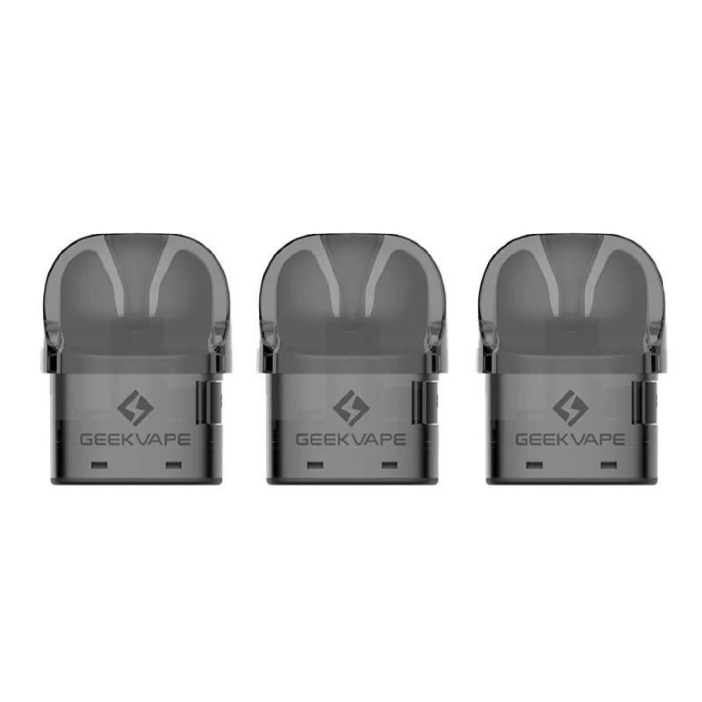Trois cartouches U Geekvape alignées, le contenu d'un pack