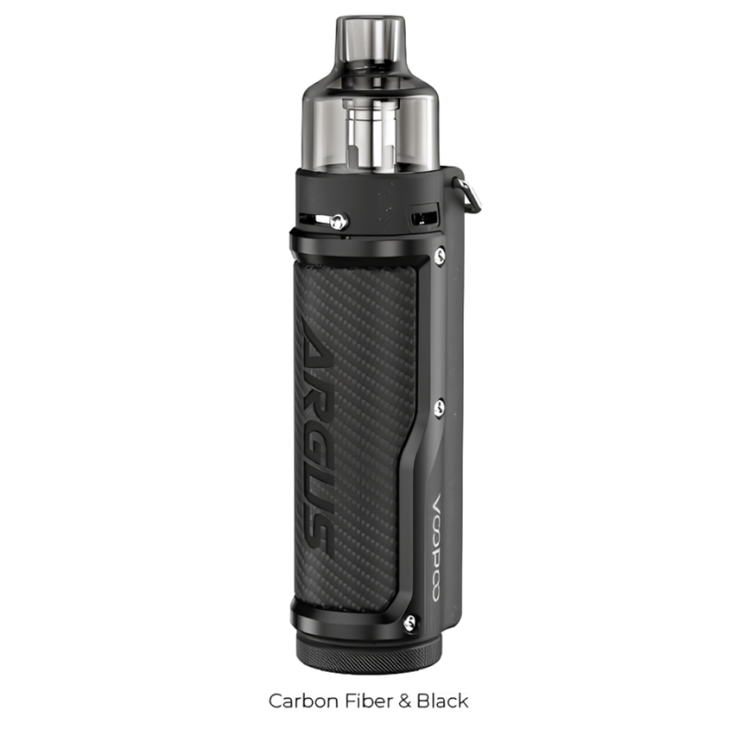 Kit Pod Argus 40W Voopoo coloris Carbon Fiber & Black, vue de face