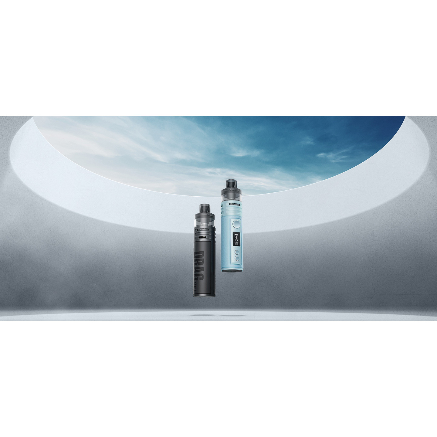 Kit Pod Drag H40 Voopoo, coloris Sky Blue et Black
