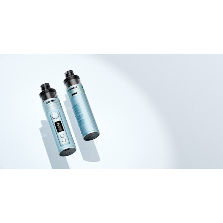 Kit Pod Drag H40 Voopoo coloris Sky Blue, deux angles