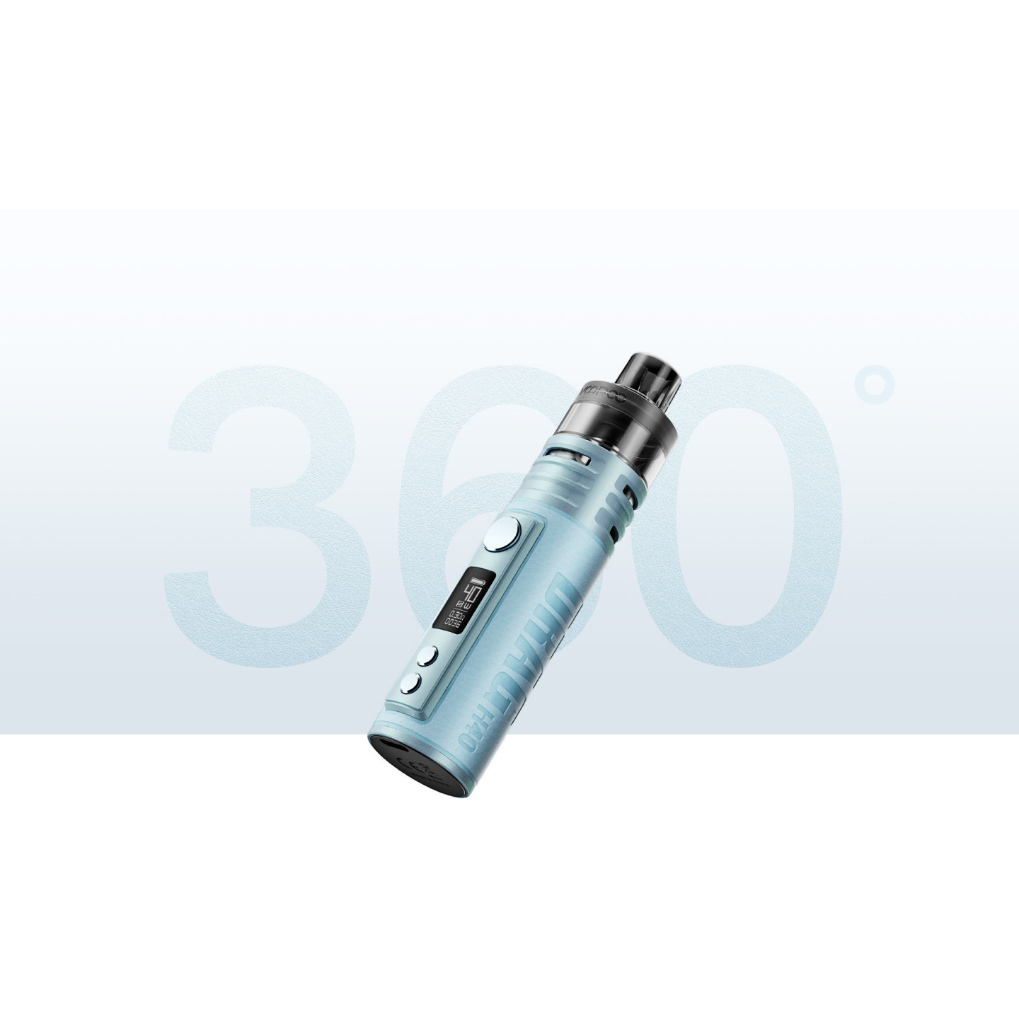 Kit Pod Drag H40 Voopoo coloris Sky Blue, vue en gros plan