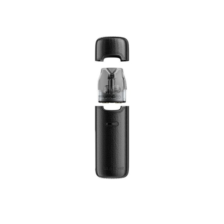 Kit Pod VMate E2 Voopoo, vue éclatée : capuchon, cartouche et corps