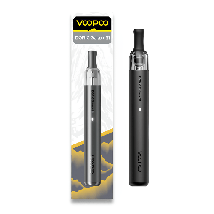 Kit Pod Doric Galaxy S1 Voopoo coloris Noir, avec son emballage