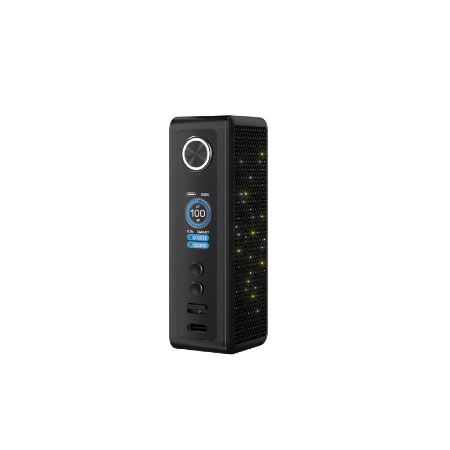 Box Vinci Spark 100 Voopoo coloris Black, vue de trois quarts