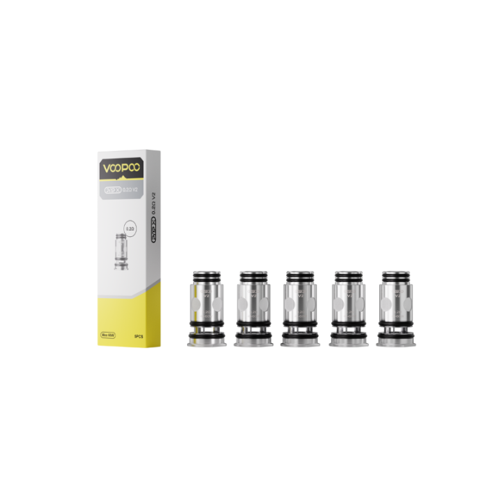 Résistance PnP X V2 Voopoo 0.2 ohm, pack de 5 avec son emballage