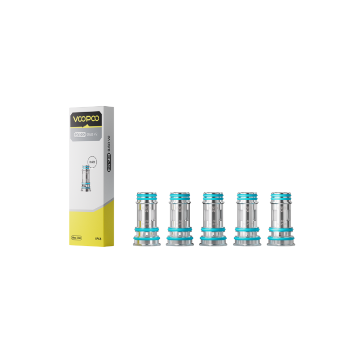 Résistance PnP X V2 Voopoo 0.6 ohm, pack de 5 avec son emballage