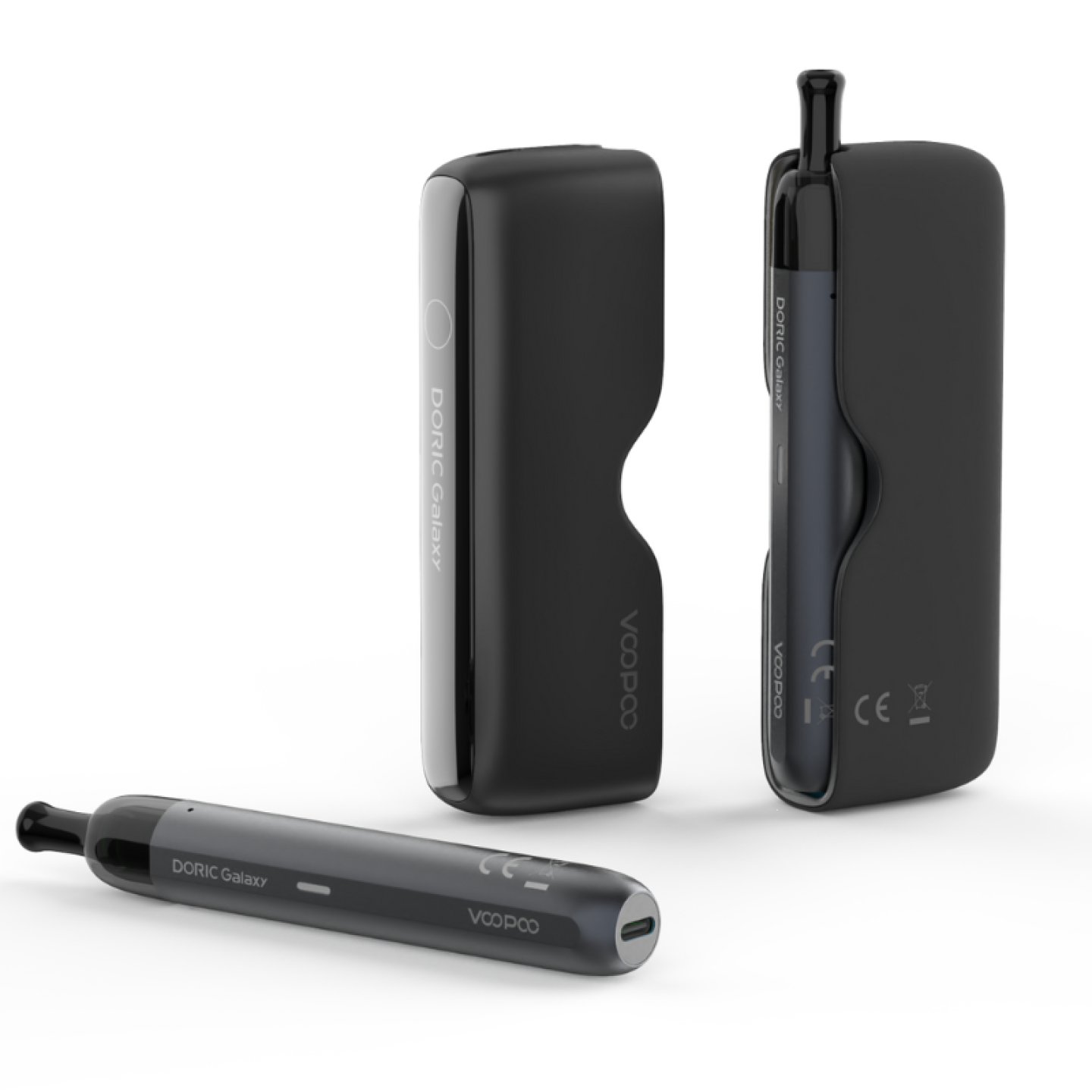 Kit Pod Doric Galaxy Voopoo coloris Black, stylo et power bank
