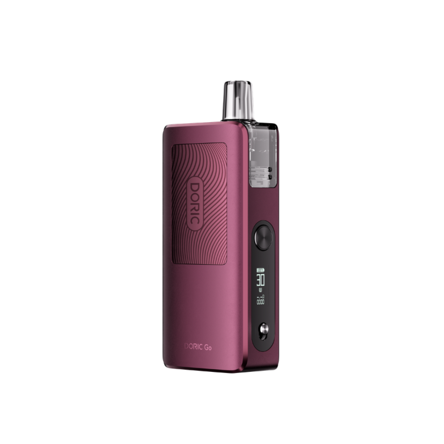 Kit Pod Doric Go Voopoo coloris Wine Red, vue de face
