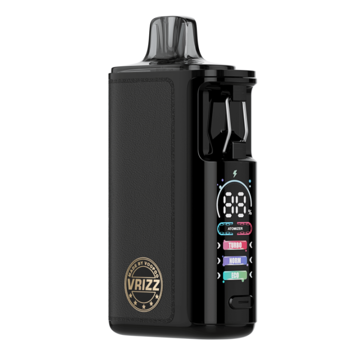 Kit Pod Vrizz 2 Voopoo coloris Black Leather, vue de face