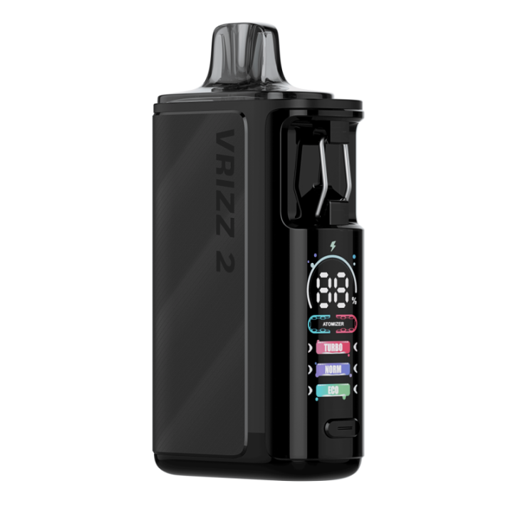 Kit Pod Vrizz 2 Voopoo coloris Onyx Black, vue de face